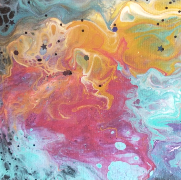 NEW Original Acrylic Painting, Designs By Sandy, "HAPPY HOLI", 8x10 - Picture 9 of 13